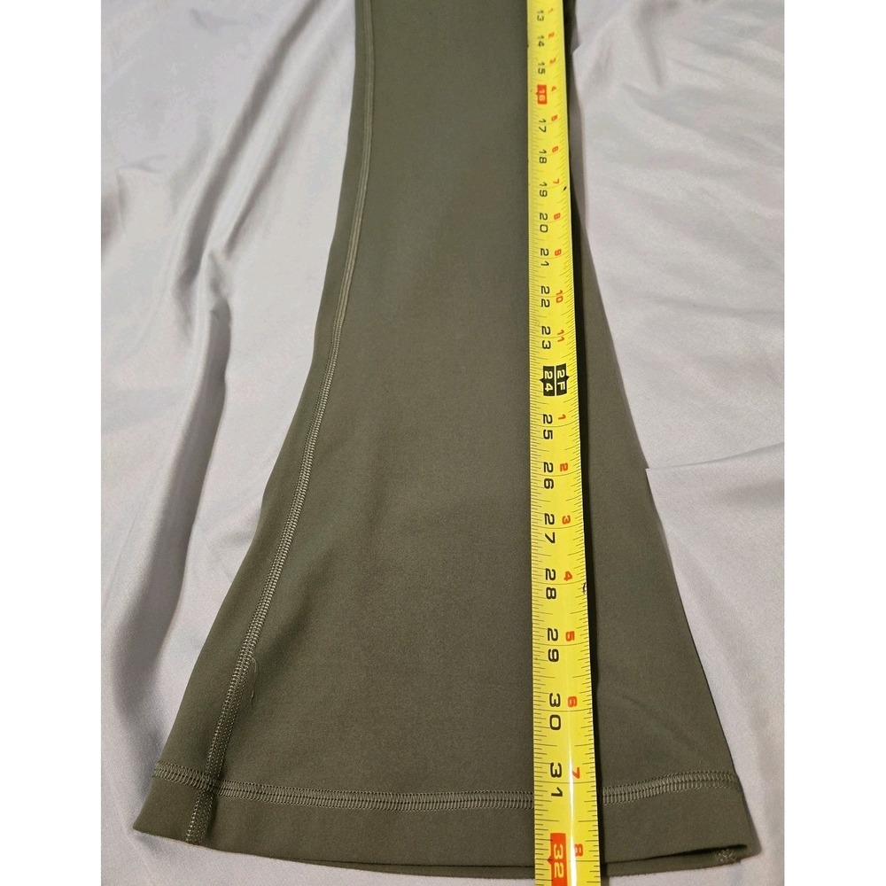 Lululemon Align High Rise Mini Flared Pants Grey Sage Green Size 6 - Picture 3 of 6